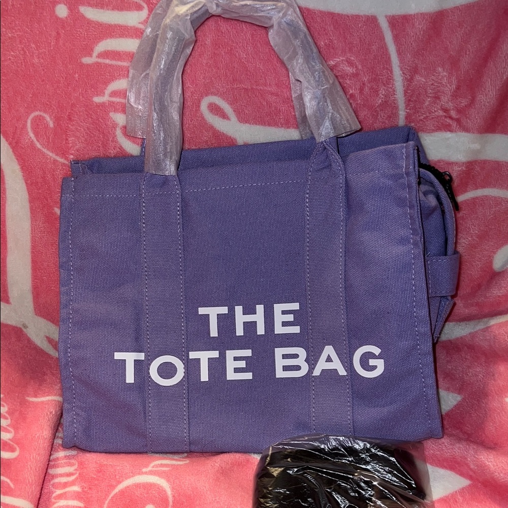 Purple Canvas Tote - - Picture 3 of 9